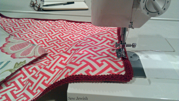 finish sewing challah cover