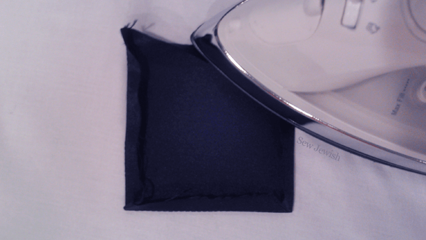 tallit corner press under seam allowance