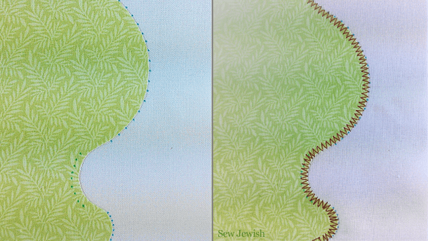 mark pivot points on curves for machine applique