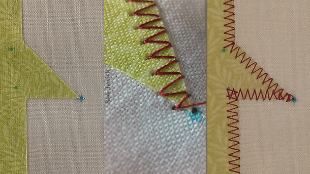 machine applique sharp corner