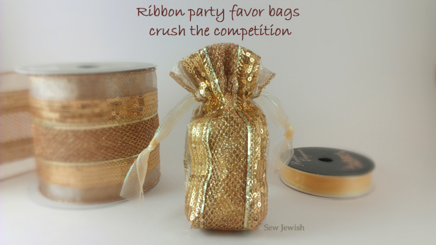 How to sew ribbon favor bags