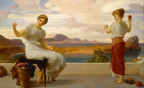 800px-Lord_Frederic_Leighton_-_Winding_the_skein_-_Google_Art_Project