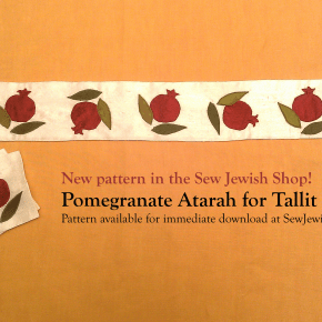 New Sewing Pattern in the Shop: Pomegranate Atarah for a&nbsp;Tallit