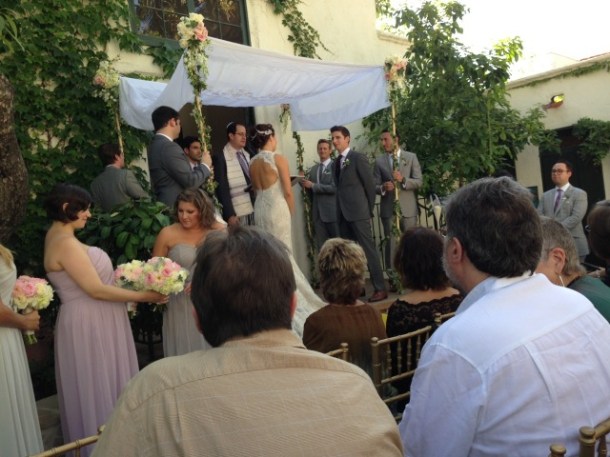 lace tablecloth wedding chuppah