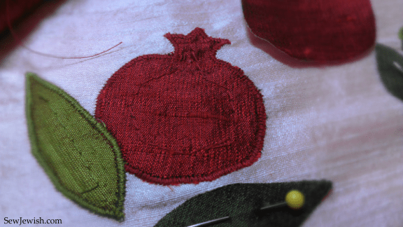 Pomegranate applique pattern