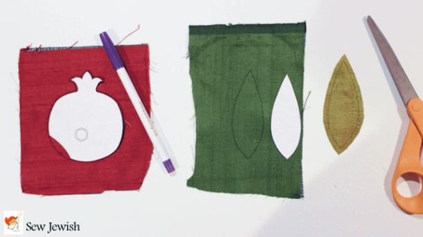 Hand applique silk cut out pattern