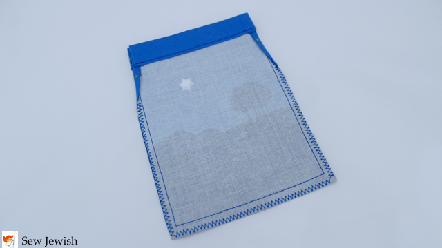 Finish raw edges with zigzag stitches