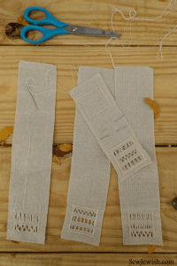 Drawn Thread Embroidery Class Bookmarks
