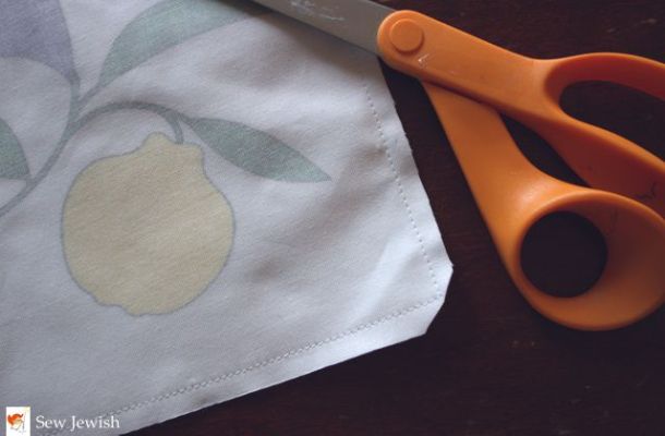 how to sew challah cover trim and clip