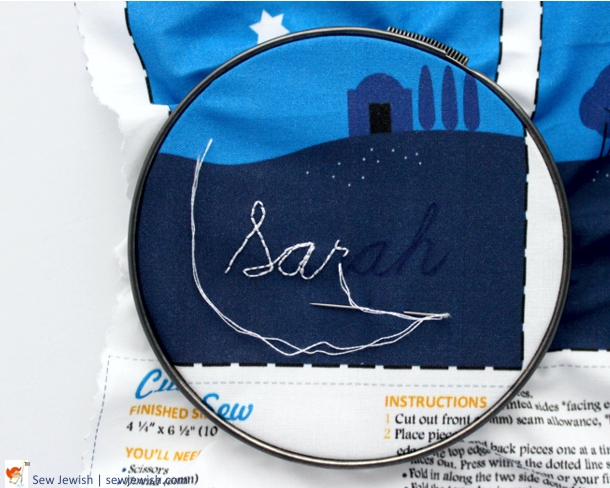 cell phone bag with embroidered name