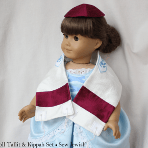 Samantha Models the Mini Tallit and&nbsp;Kippah
