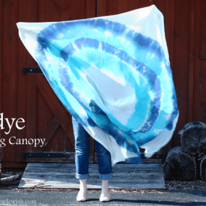 How to Tie-Dye Your Wedding Chuppah Canopy, Ring Burst&nbsp;Style