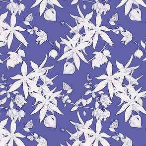 periwinkle floral print fabric