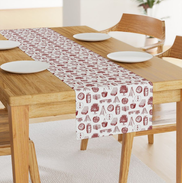 Vintage Apple Harvest table runner