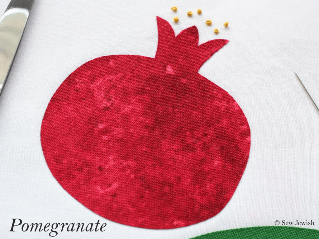 Pomegranate applique pattern